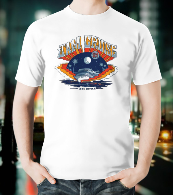 Jam Cruise 21 Tropical Moonlit Ocean Adventure 2025 T-Shirt