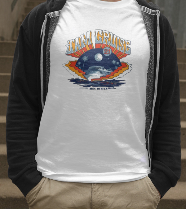 Jam Cruise 21 Tropical Moonlit Ocean Adventure 2025 T-Shirt