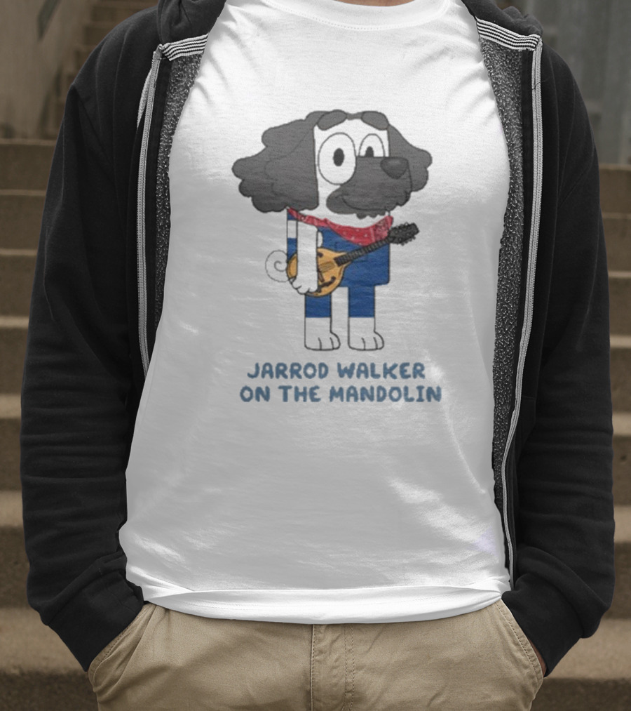 Jarrod Walker On The Mandolin Cartoon Dog Bandana Style T-Shirt