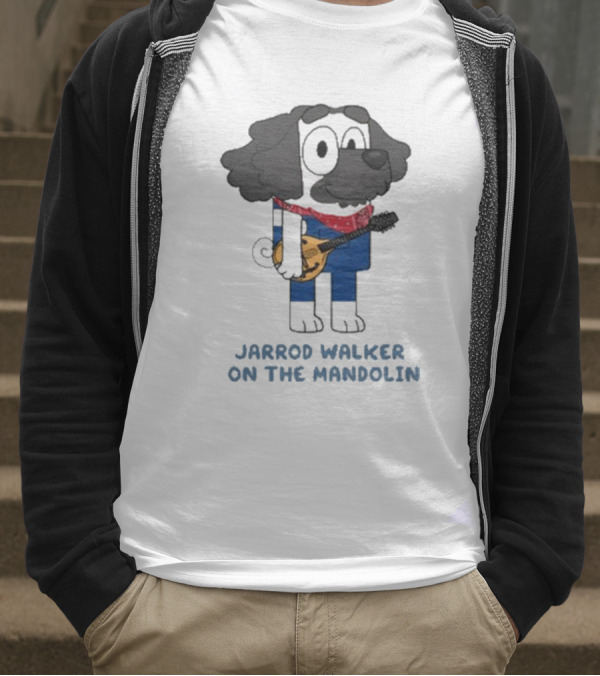 Jarrod Walker On The Mandolin Cartoon Dog Bandana Style T-Shirt