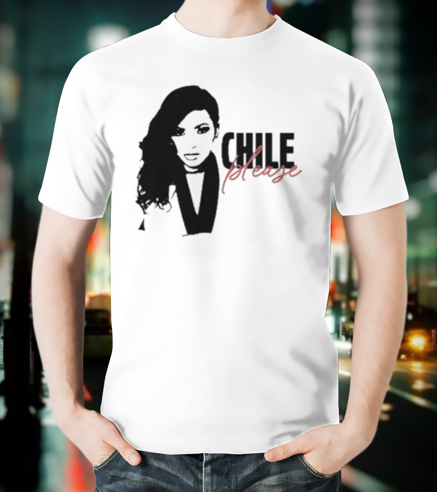 Jasmine Crockett Chile Please Silhouette Textured Portrait T-Shirt