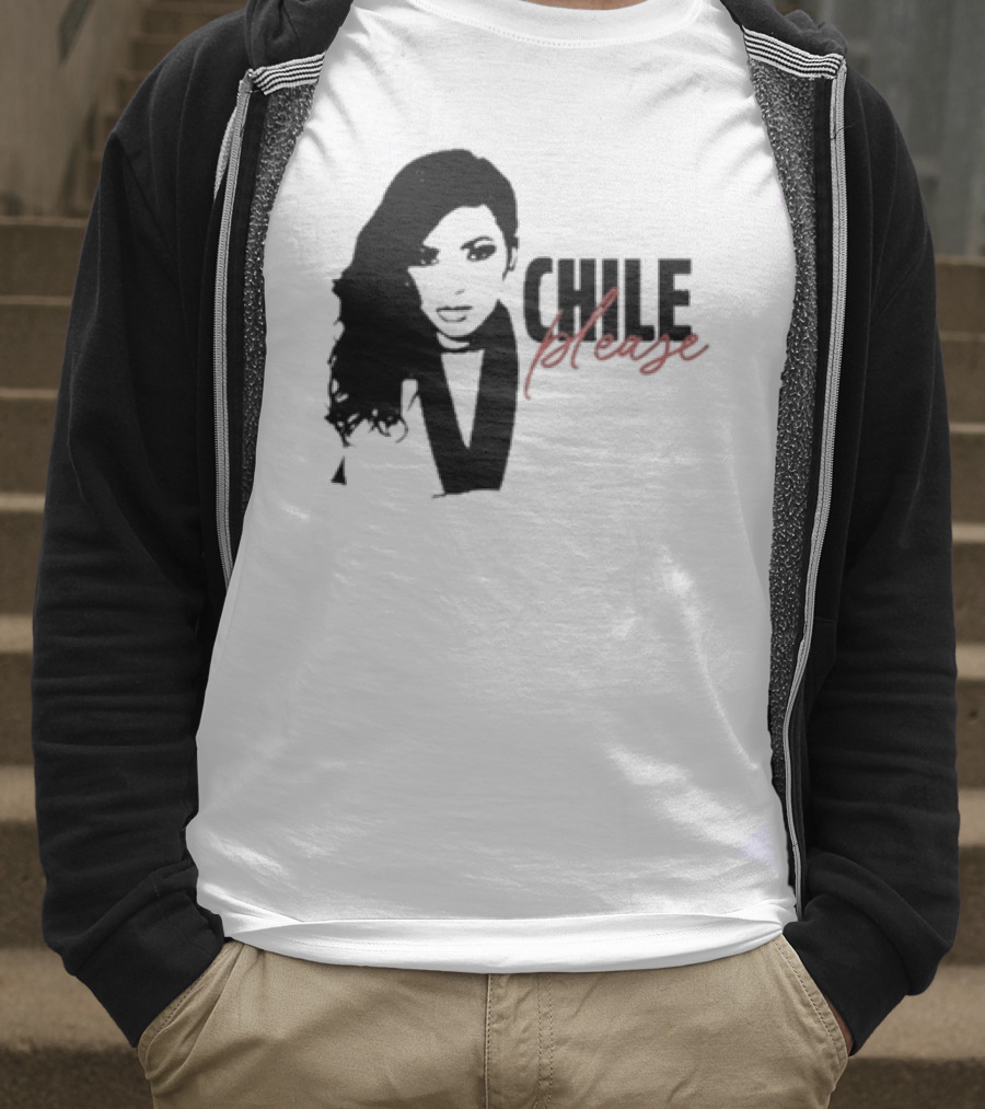 Jasmine Crockett Chile Please Silhouette Textured Portrait T-Shirt