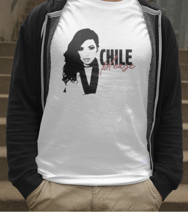 Jasmine Crockett Chile Please Silhouette Textured Portrait T-Shirt