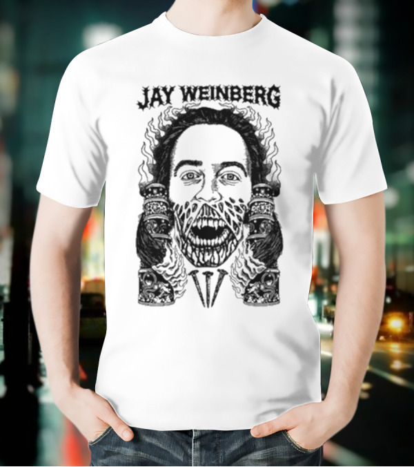 JW X Death Traitors Collab Masked Face And Skeletal Hands T-Shirt