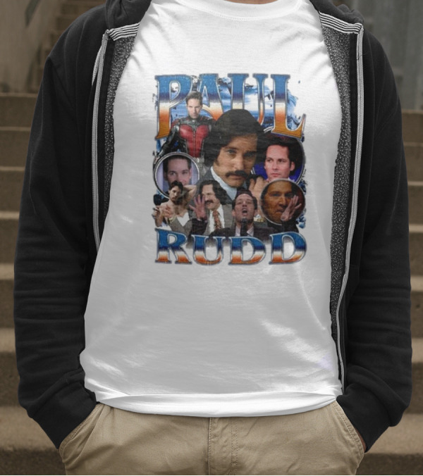 Paul Rudd 90’s Bootleg Ant-Man Anchor Improv Comedy Collage T-Shirt