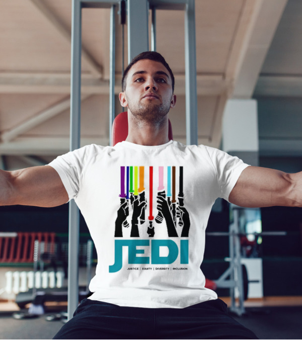 Jedi Justice Equity Diversity Inclusion Lightsaber Colors T-Shirt