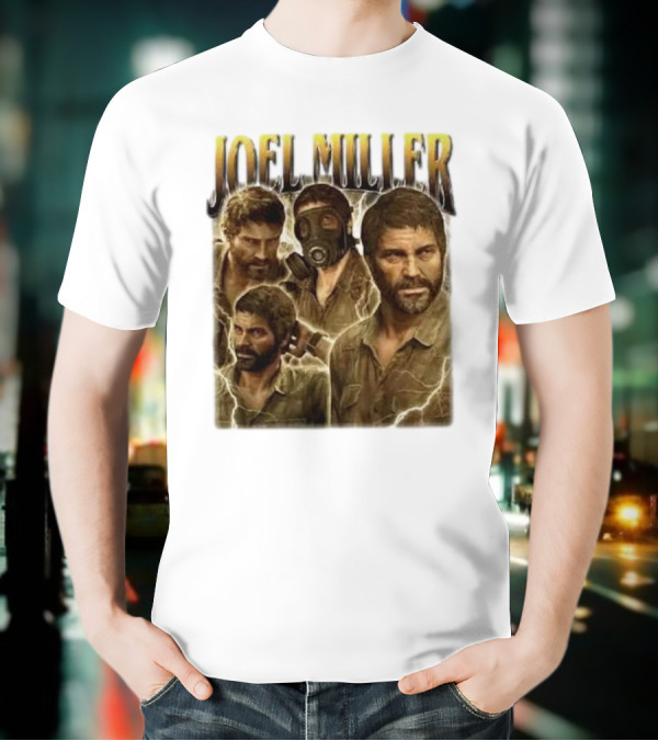 Joel Miller The Last Of Us Vintage Style Character Art T-Shirt