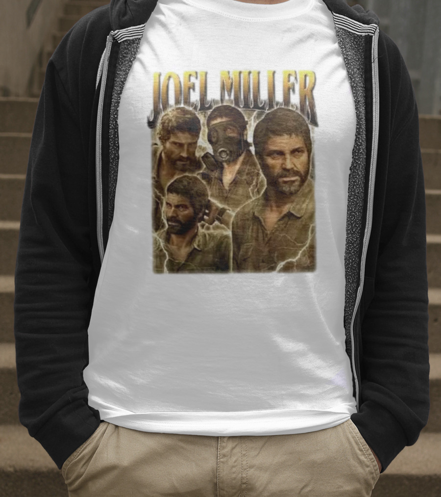 Joel Miller The Last Of Us Vintage Style Character Art T-Shirt