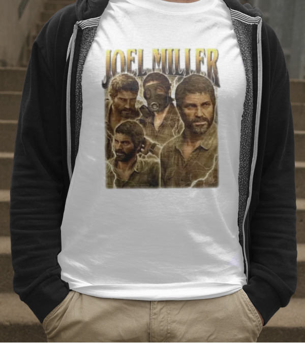 Joel Miller The Last Of Us Vintage Style Character Art T-Shirt