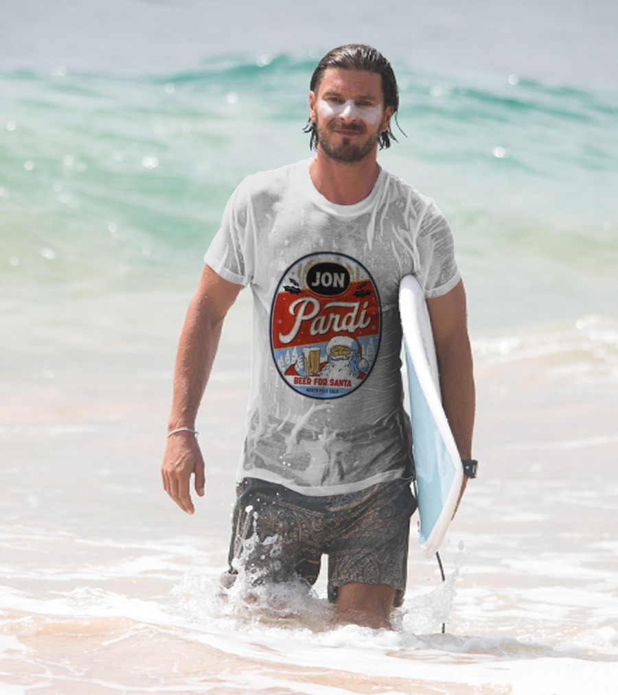 Jon Pardi Beer For Santa North Pole Cold Holiday Festive Design T-Shirt