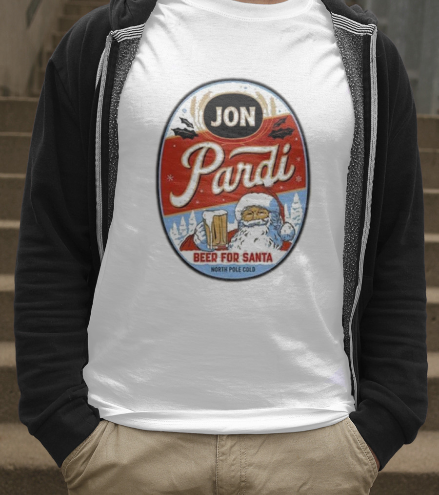 Jon Pardi Beer For Santa North Pole Cold Holiday Festive Design T-Shirt