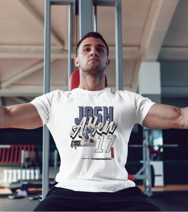 Josh Allen 17 Buffalo Bills Quarterback Dive T-Shirt