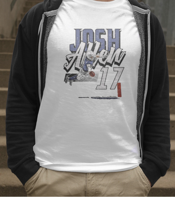 Josh Allen 17 Buffalo Bills Quarterback Dive T-Shirt