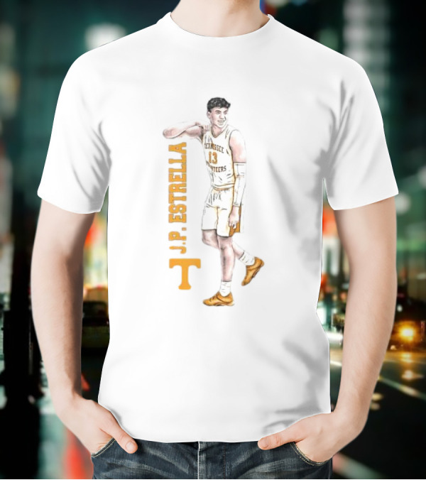 J.P. Estrella Tennessee Volunteers 13 Basketball Player T-Shirt