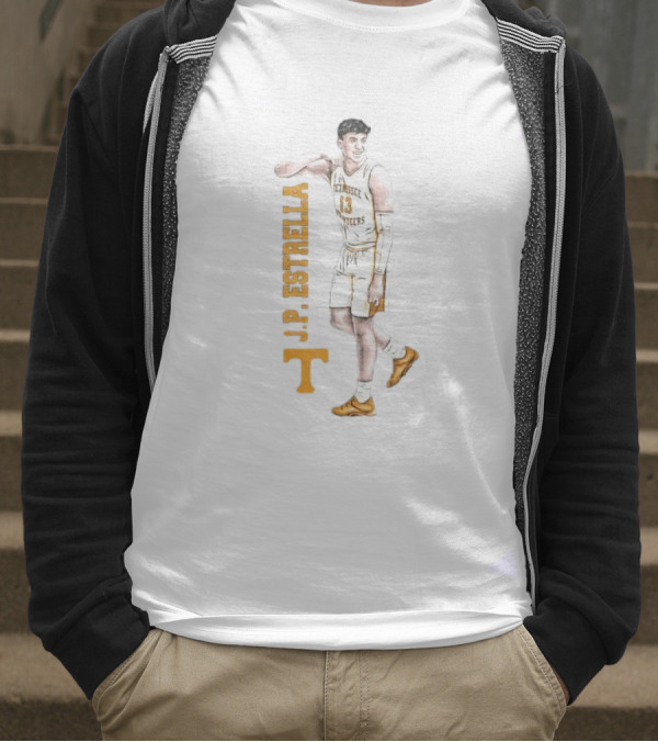 J.P. Estrella Tennessee Volunteers 13 Basketball Player T-Shirt