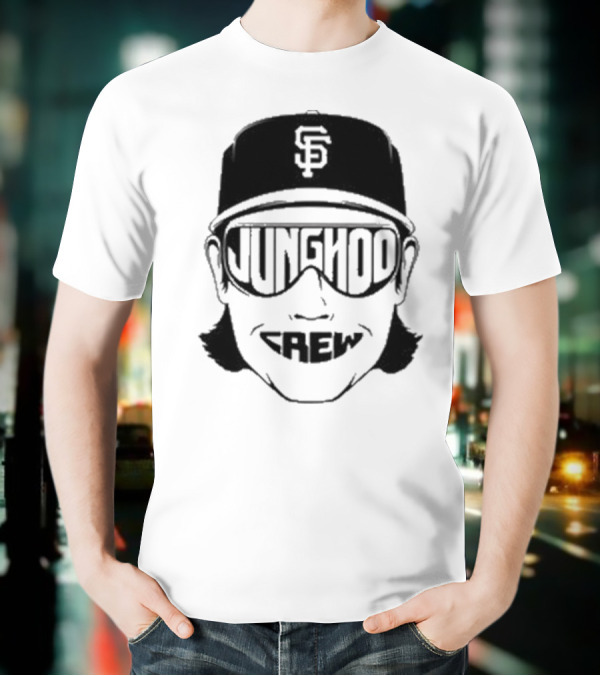 Jung Hoo Crew 2025 San Francisco Giants Baseball Cap And Sunglasses T-Shirt