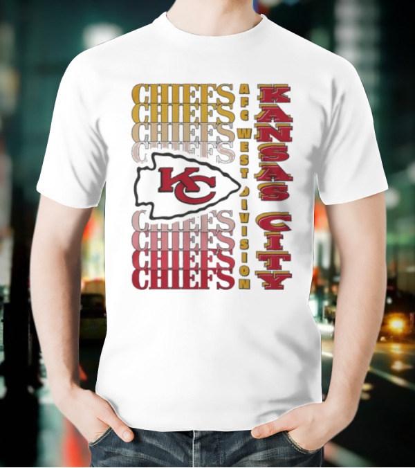 Kansas City Chiefs AFC West Division Kansas City Chiefs Logo KC Chiefs T-Shirt