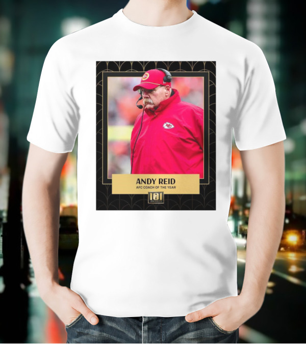 Kansas City Chiefs Andy Reid AFC Coach Of The Year 101 Awards T-Shirt