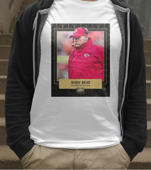 Kansas City Chiefs Andy Reid AFC Coach Of The Year 101 Awards T-Shirt