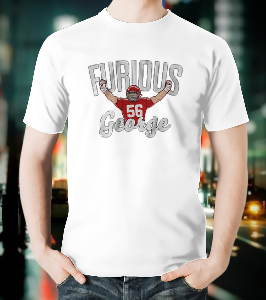 Furious George 56 Kansas City Chiefs George Karlaftis T-Shirt