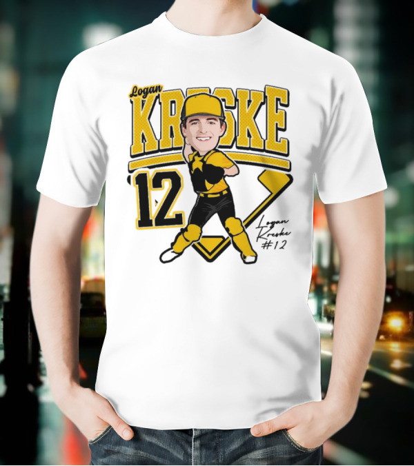 Logan Kreske Baseball 12 2025 Player Illustration T-Shirt