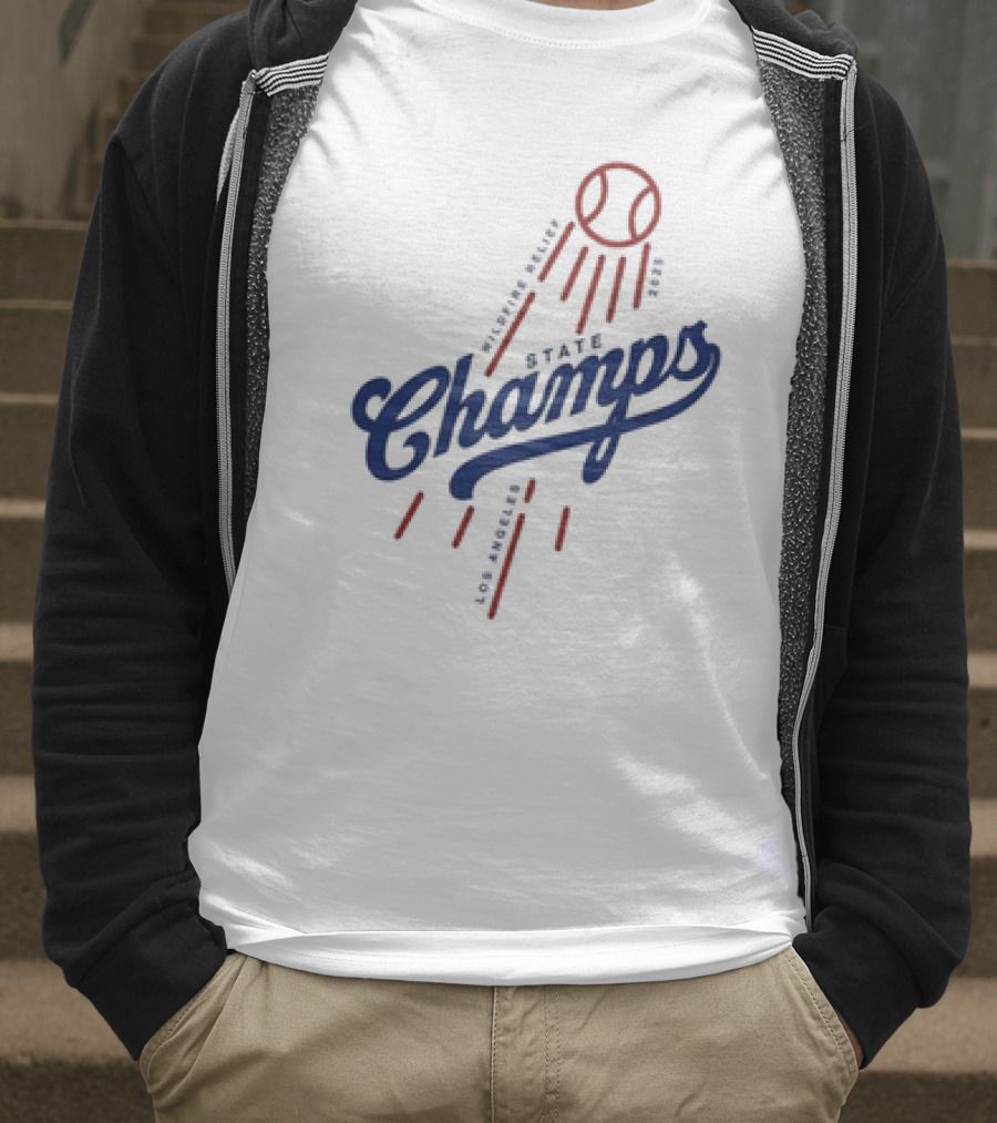 Los Angeles State Champs Wildfire Relief Dodgers 2025 T-Shirt