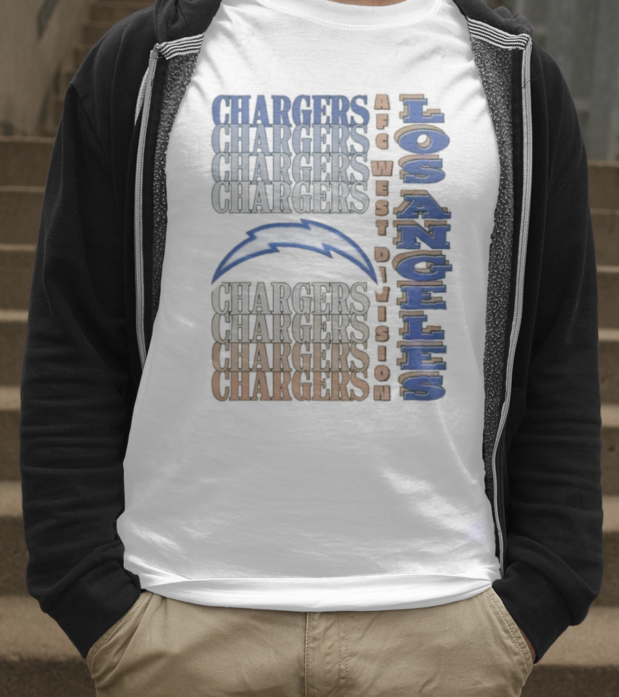 Los Angeles Chargers AFC West Division Chargers Bolt T-Shirt
