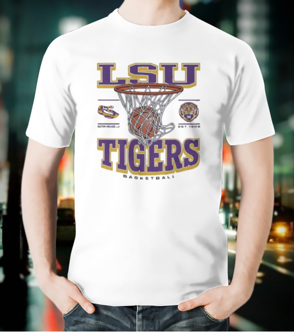 LSU Tigers Basketball Established 1909 Game Time T-Shirt
