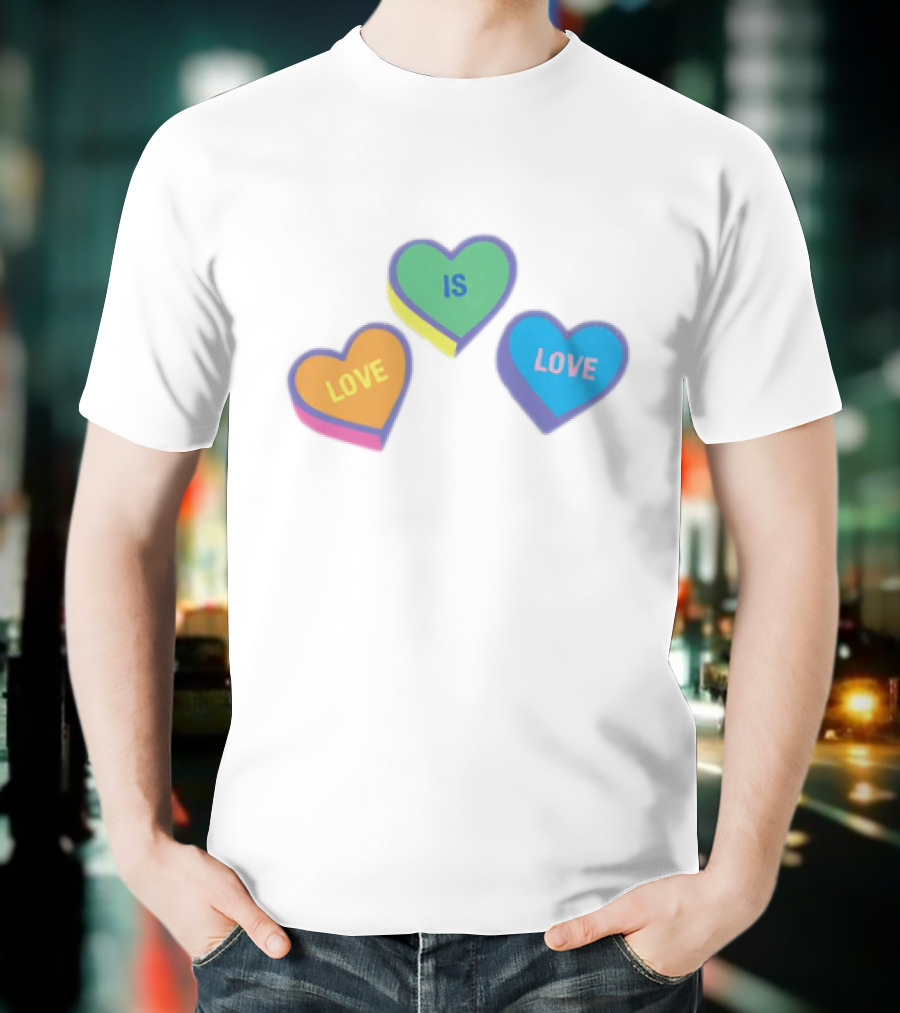Love Is Love Colorful Hearts T-Shirt