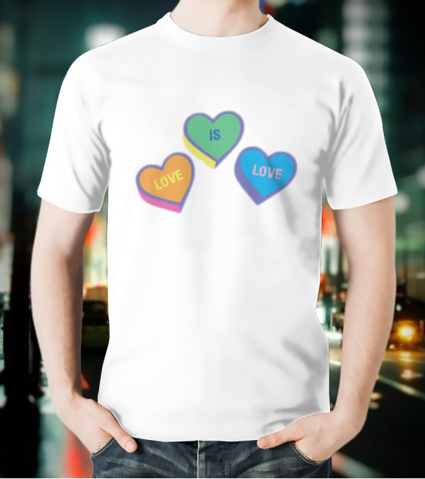 Love Is Love Colorful Hearts T-Shirt