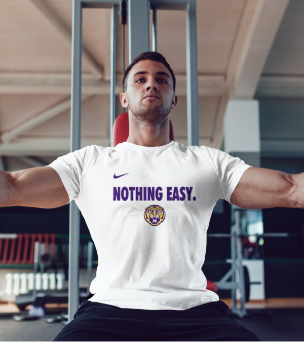 Nike LSU Tigers Nothing Easy Tiger Head T-Shirt
