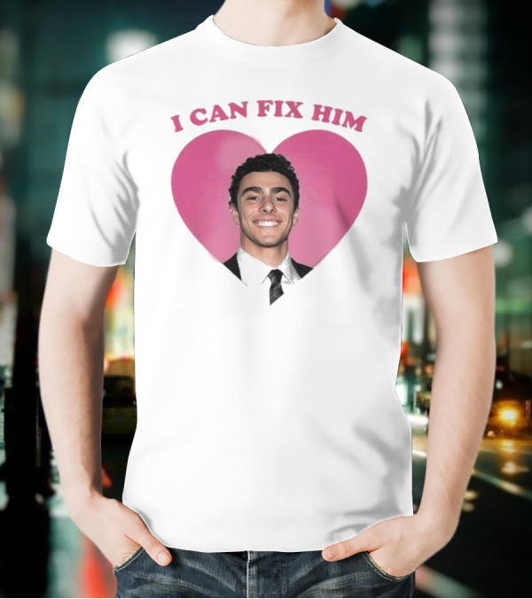 Luigi Mangione I Can Fix Him Pink Heart Background T-Shirt