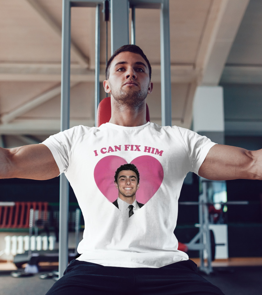 Luigi Mangione I Can Fix Him Pink Heart Background T-Shirt