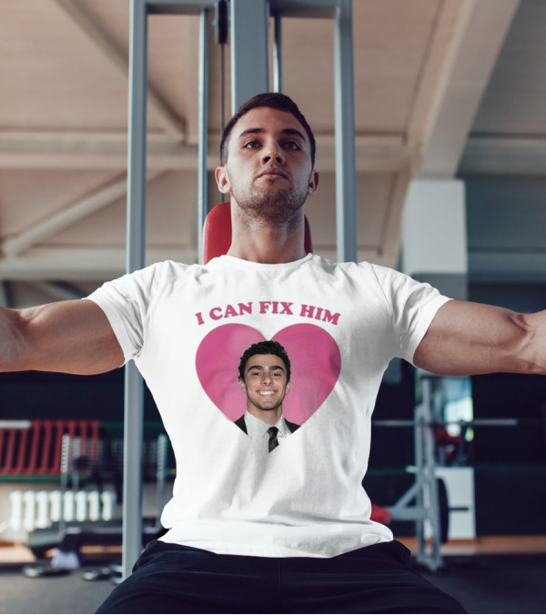 Luigi Mangione I Can Fix Him Pink Heart Background T-Shirt