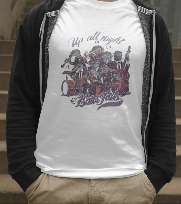 Up All Night With The Gator Jazz Band Mardi Gras T-Shirt