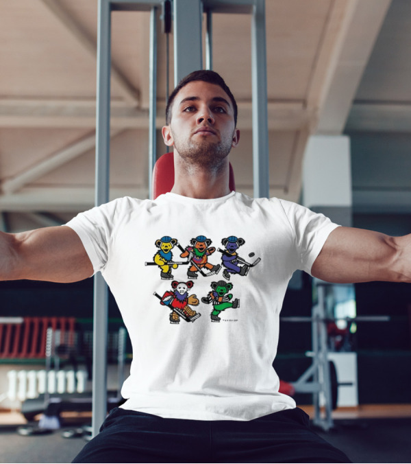 Market Sherwood Grateful Dead Dancing Bears Colorful Collaboration T-Shirt
