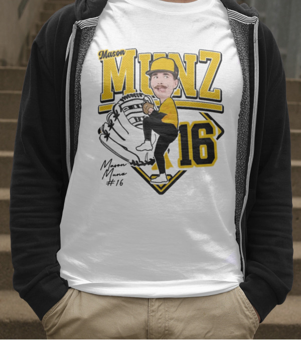 Mason Munz Baseball 2025 Player 16 Caricature T-Shirt