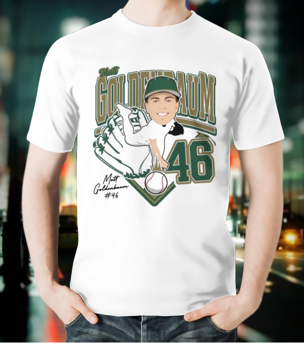 Matt Goldenbaum 46 Baseball Glove Illustration 2025 T-Shirt