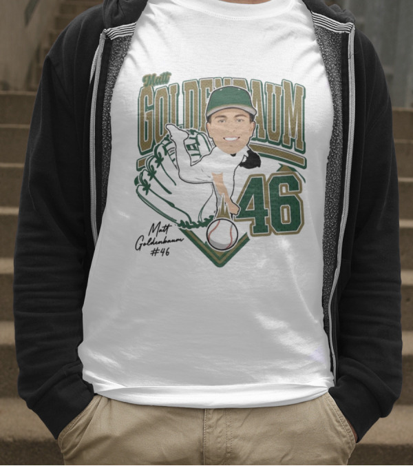 Matt Goldenbaum 46 Baseball Glove Illustration 2025 T-Shirt