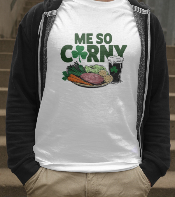 Me So Corny Corned Beef Cabbage St Patrick’s Day Shamrock Plate T-Shirt