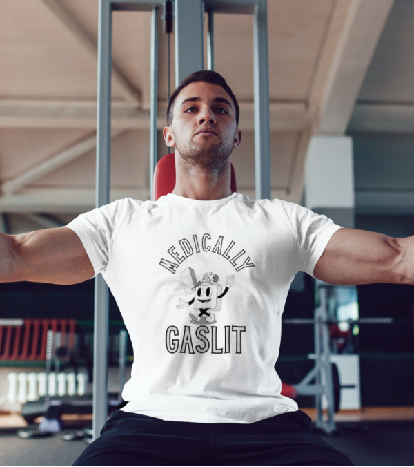 Medically Gaslit Lit Candle Illustration T-Shirt