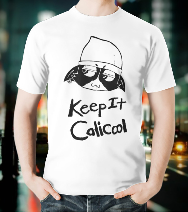 Meowskulls Keep It Calicool With Cool Cat In Beanie T-Shirt