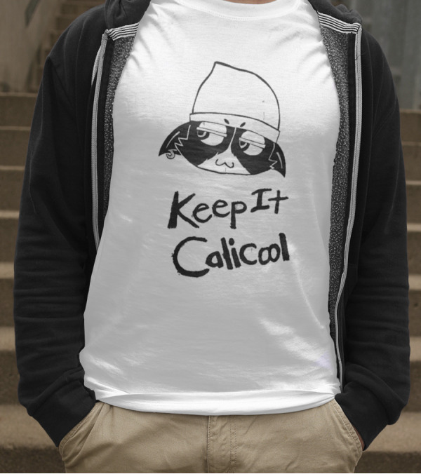 Meowskulls Keep It Calicool With Cool Cat In Beanie T-Shirt