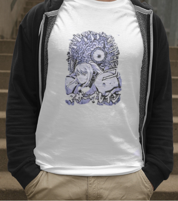Metroid Mother Brain Samus Manga Style T-Shirt