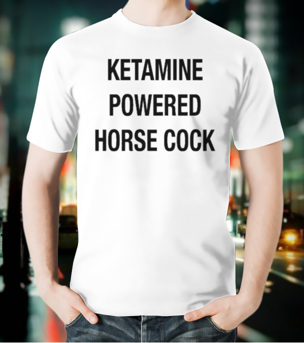 Microplastics Envelope Filter Ketamine Powered Horse Cock T-Shirt