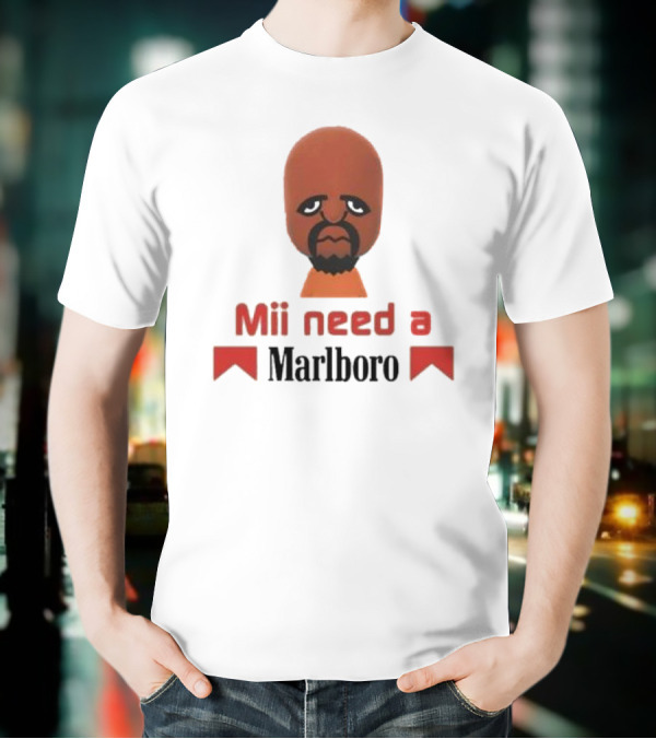 Mii Need A Marlboro Nintendo Parody T-Shirt