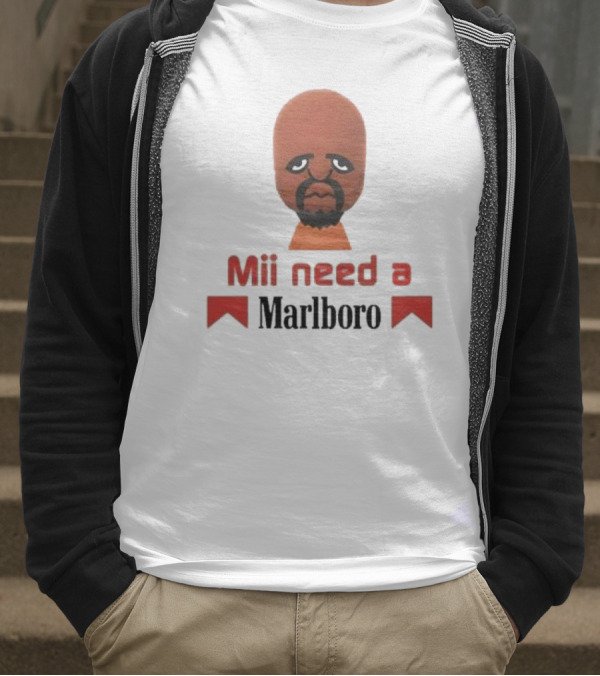 Mii Need A Marlboro Nintendo Parody T-Shirt