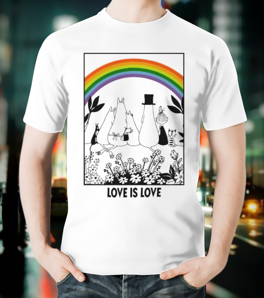 Moomin Rainbow Pride Love Is Love T-Shirt