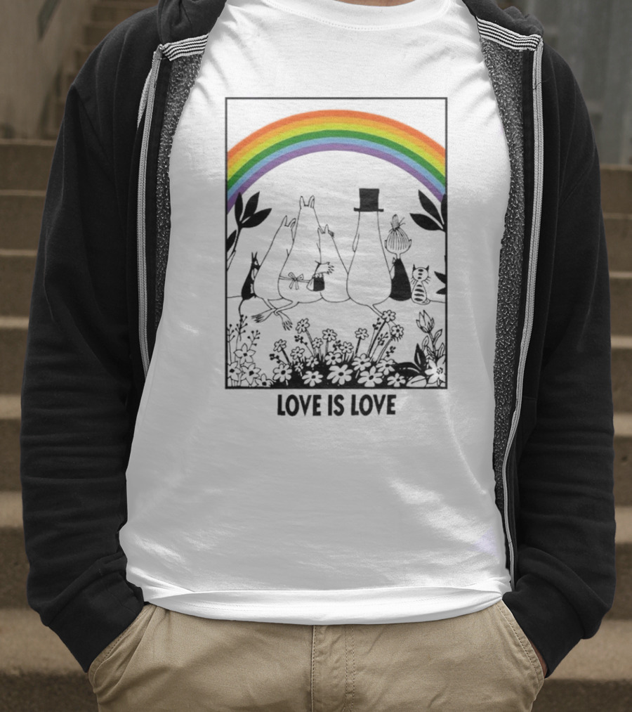 Moomin Rainbow Pride Love Is Love T-Shirt