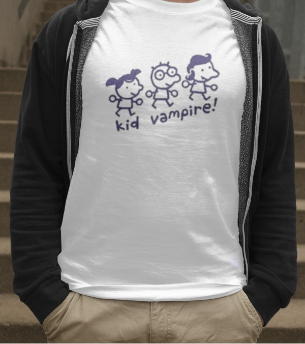 Mummy Joe Kid Vampire Purple Cartoon Characters T-Shirt